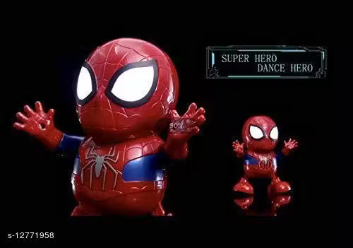 Spider Man Dancing Spider Man Robot Toy with 3D Flashing Lights & Music Toys for Kids, Battery Operated