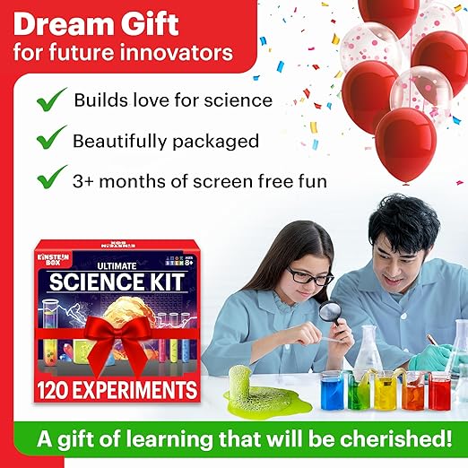 Einstein Box Ultimate Science Experiment Kit for Boys & Girls Ages 8-14