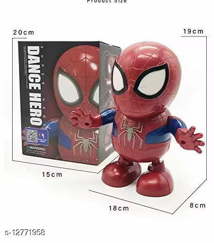 Spider Man Dancing Spider Man Robot Toy with 3D Flashing Lights & Music Toys for Kids, Battery Operated